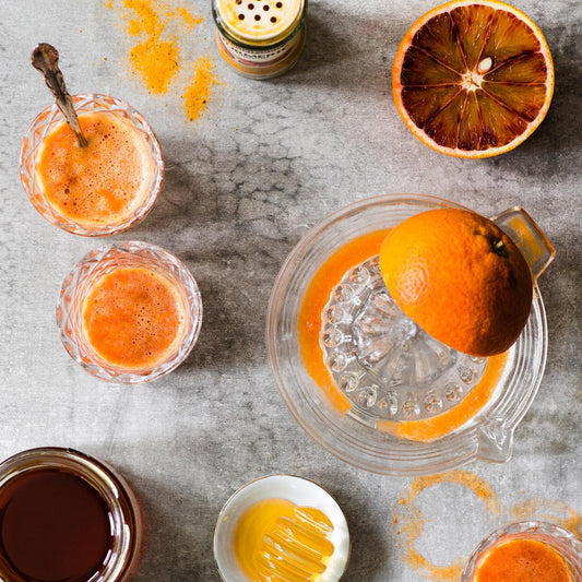 Immunity booster honey and turmeric shots