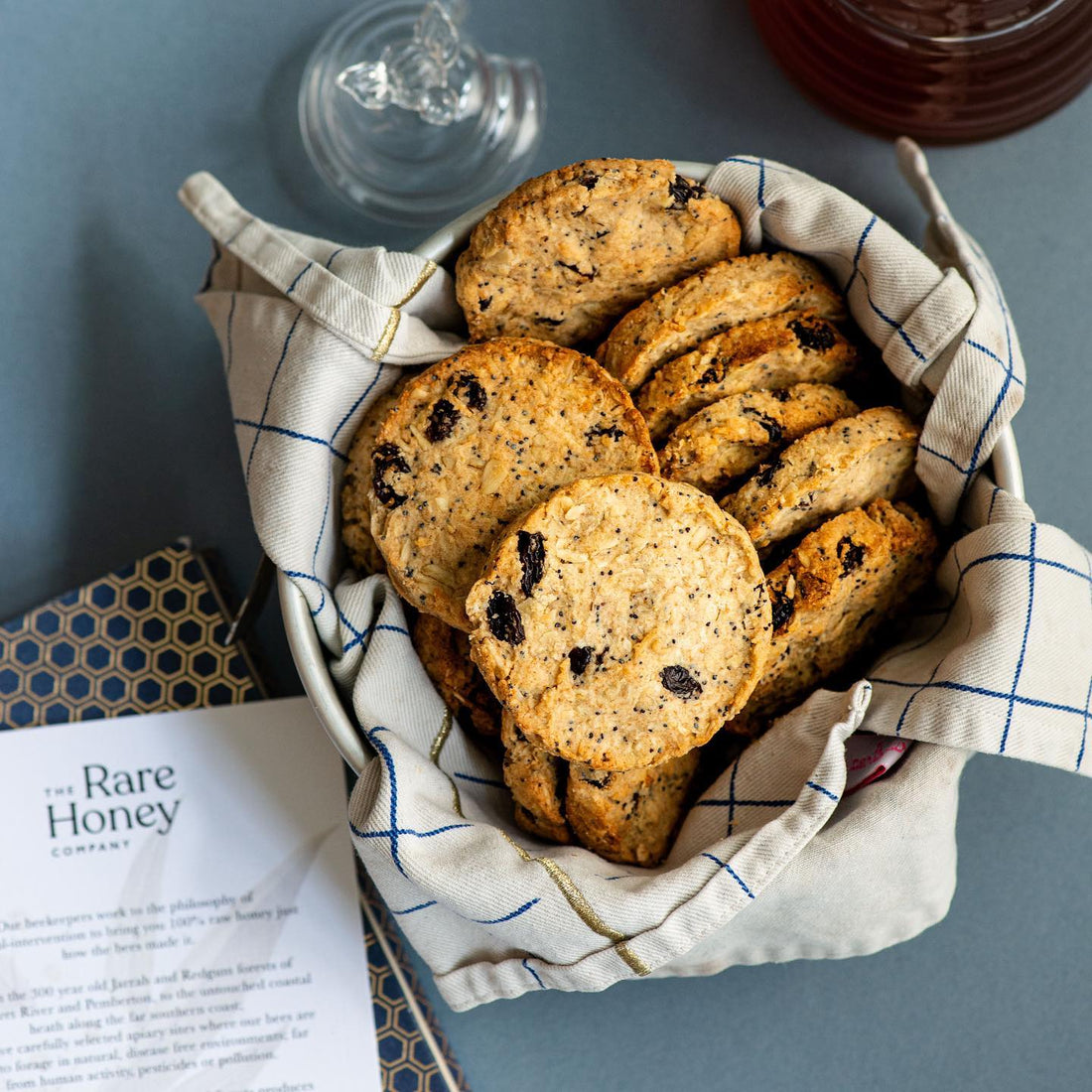 Honey, coconut and oat biscuits