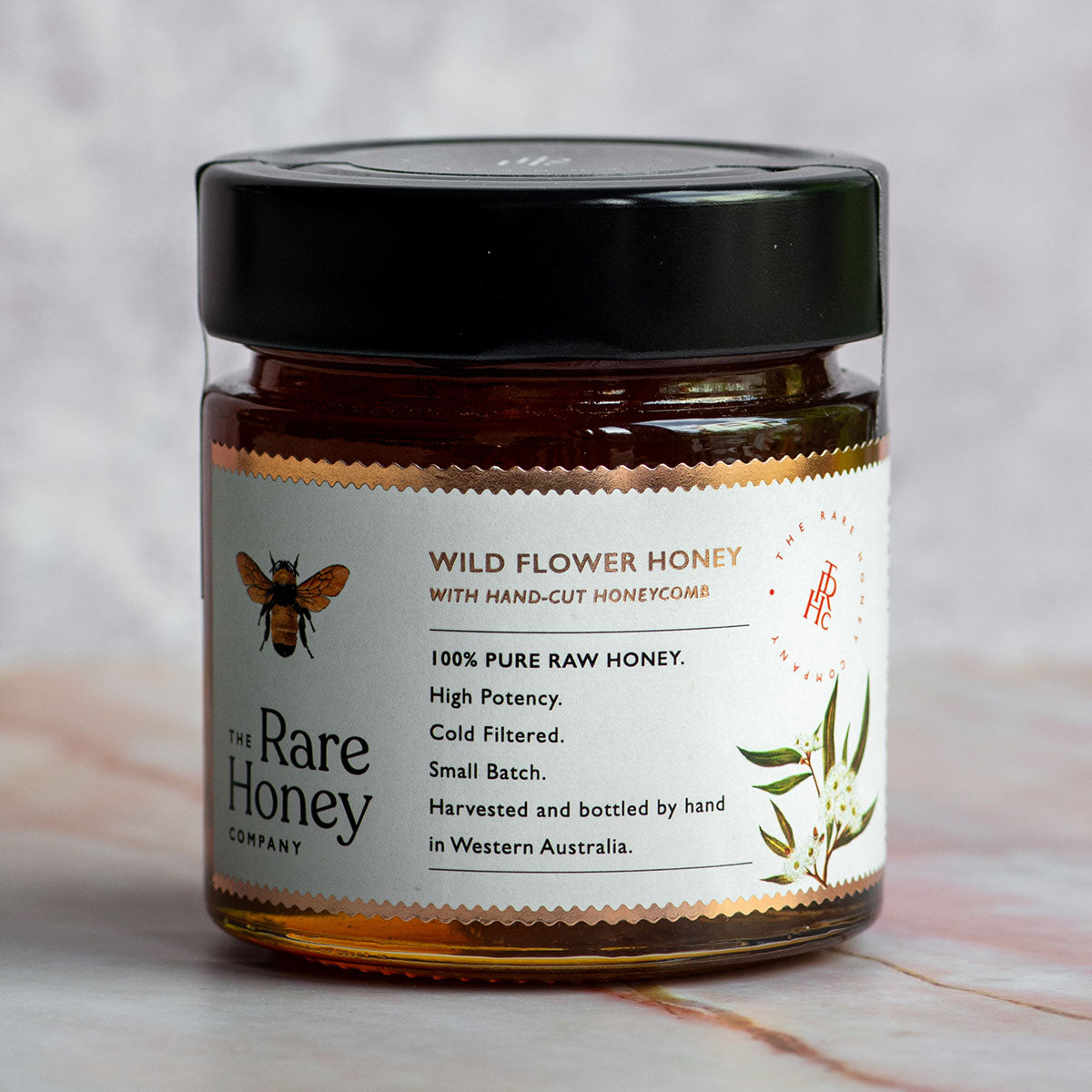 Wildflower honey with hand-cut honeycomb